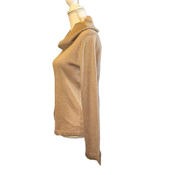 Chico's Sweaters - Chicos - Shimmer Cowl Neck Long Sleeve Sweater, tan, size PS/P8, NWT